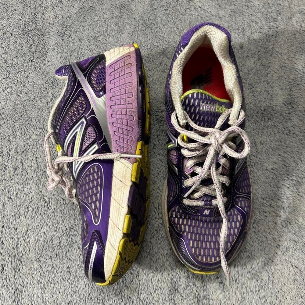 New Balance 860v4 Running Shoes Purple Yellow Size 7.5